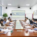 广州市政协副主席、市科技局局长王桂林一行到达中设智能开展暖企服务调研